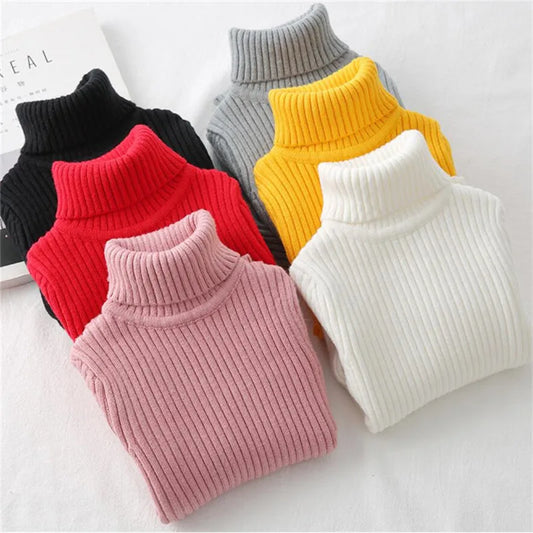 Kids Ribbed Knitted Turtleneck Long Sleeve Top | Girls & Boys Baby & Toddler 