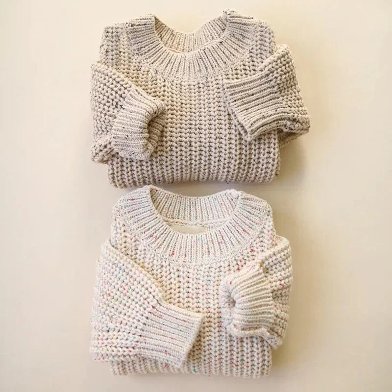 Kids Knitted Oversized Crew Neck Jumper | Girls & Boys Baby & Toddler Knitwear