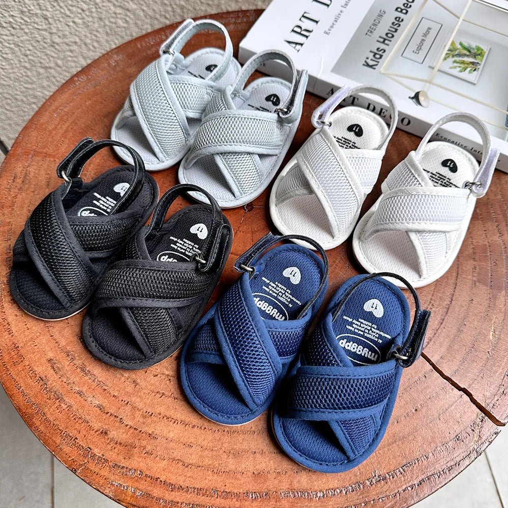 Baby Boys Girls Sandals Premium Infant Summer Outdoor Shoes PU Lightweight Soft Anti - Slip Sole Toddler Prewalker - JAC