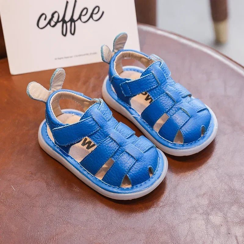 Baby Girls Boys Sandals Summer Children Genuine Leather Shoes Comfortable Infant Toddler Shoes Soft sole Kids Beach Sandals - JAC