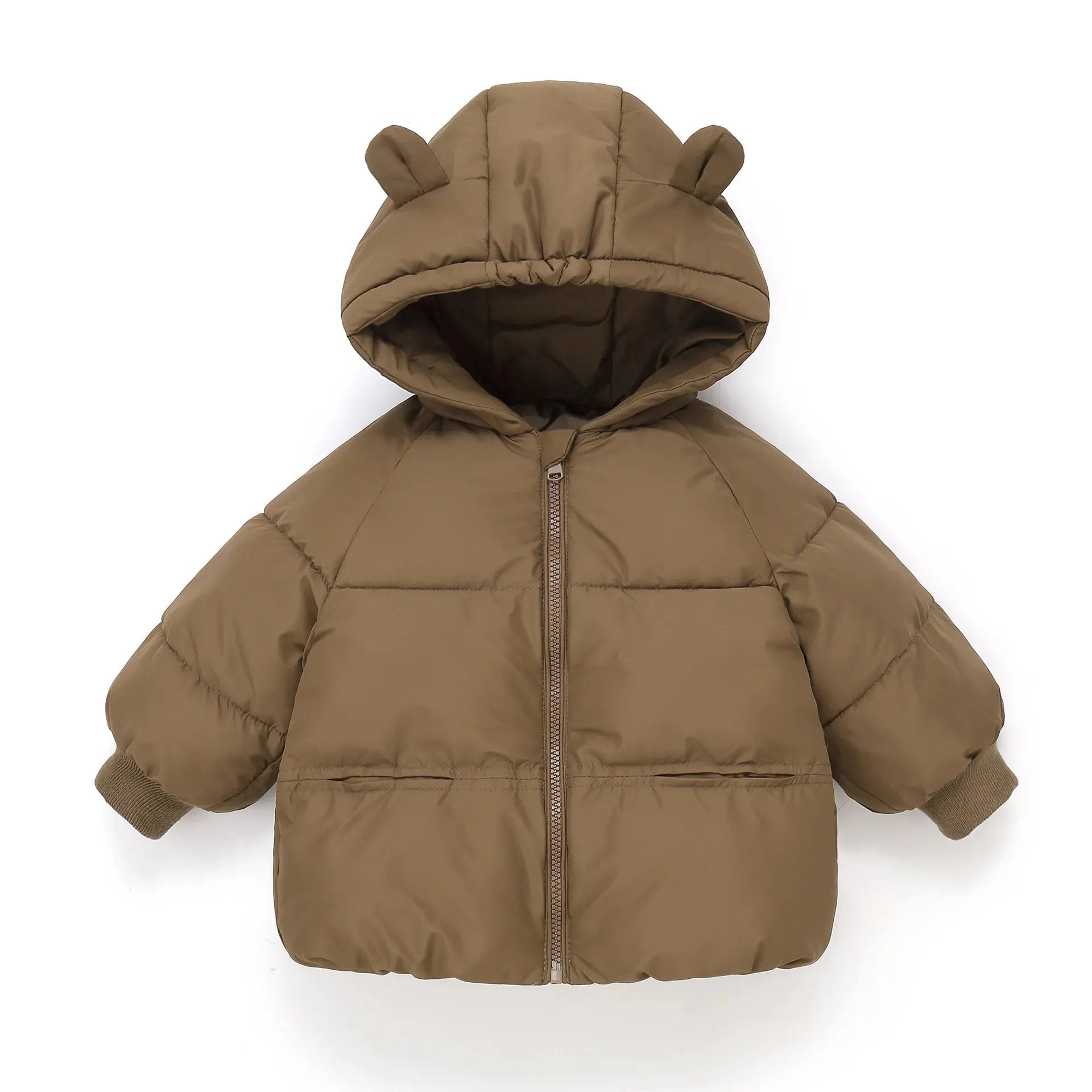 Bear Hooded Zip - Up Puffer Jacket for Kids - JAC