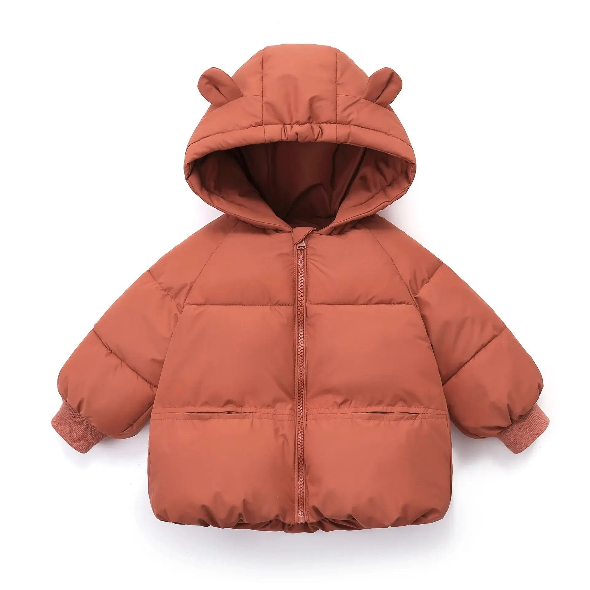 Bear Hooded Zip - Up Puffer Jacket for Kids - JAC