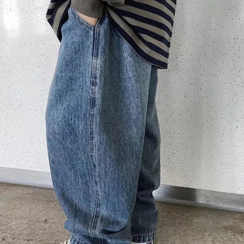 Blue Denim Mom Jeans for Kids - Sizes 3 - 9Y - JAC