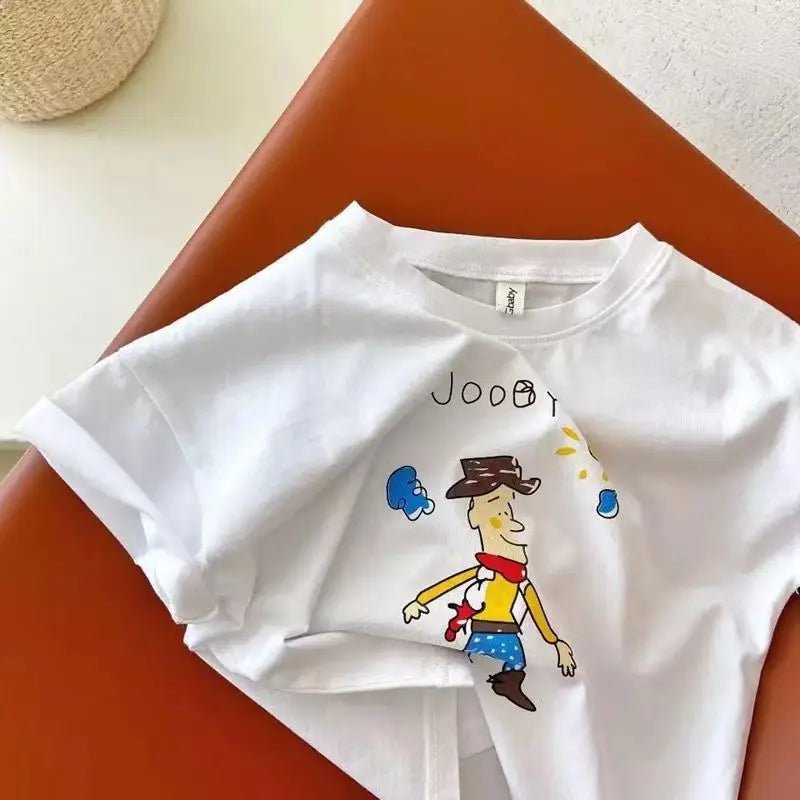 Cartoon Kids Drawing Cotton Tshirt - JAC