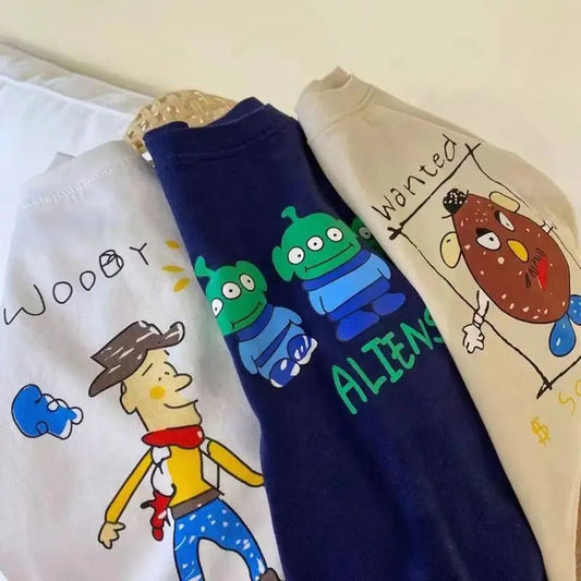 Cartoon Kids Drawing Cotton Tshirt - JAC