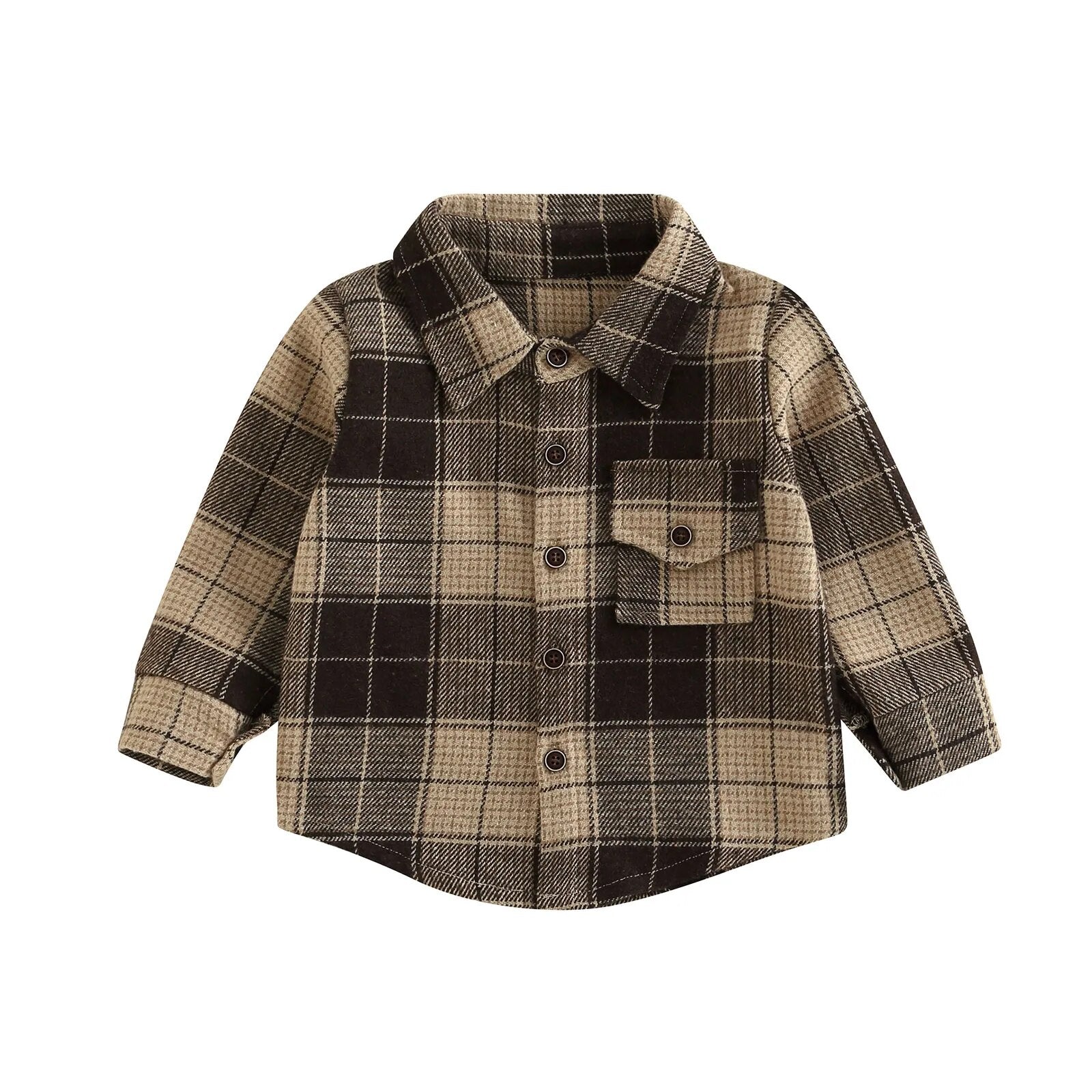 Checkered Youth Flannel Shacket - JAC