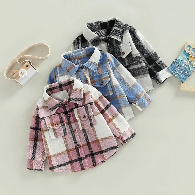 Checkered Youth Flannel Shacket - JAC