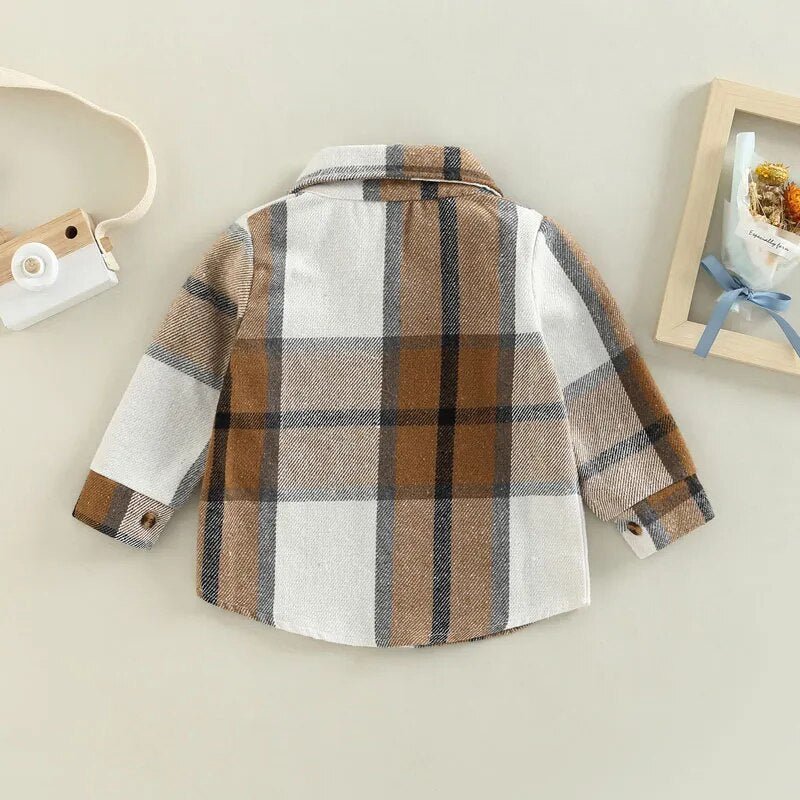 Checkered Youth Flannel Shacket - JAC