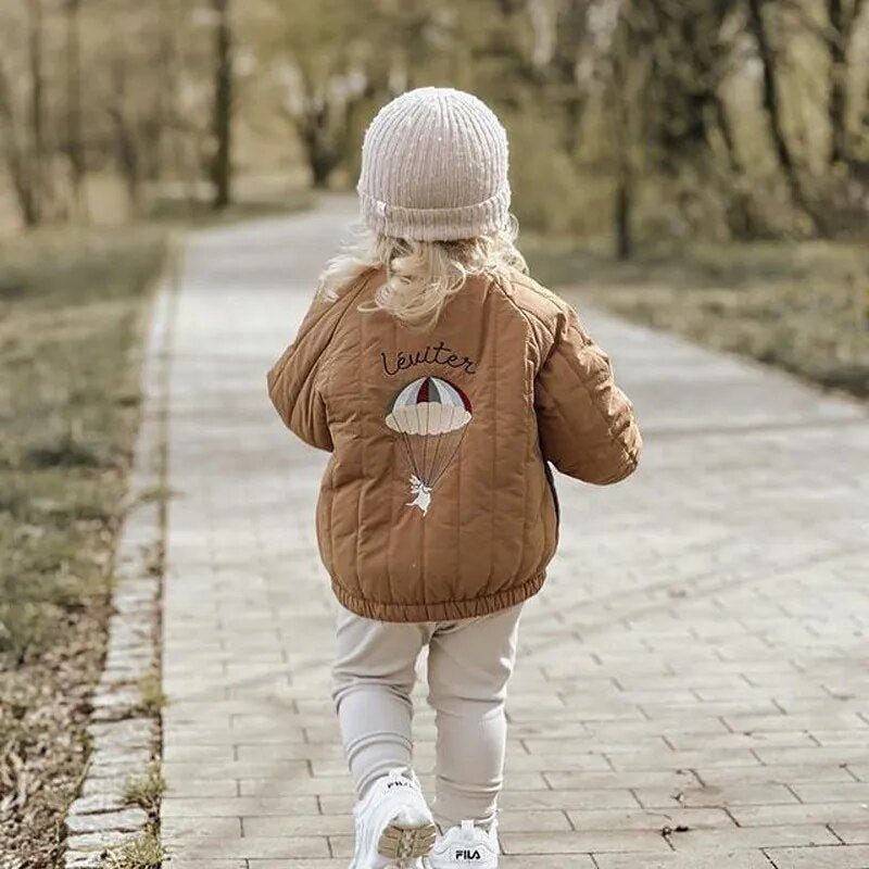 Children's Cozy Cartoon Bomber Jacket - JAC