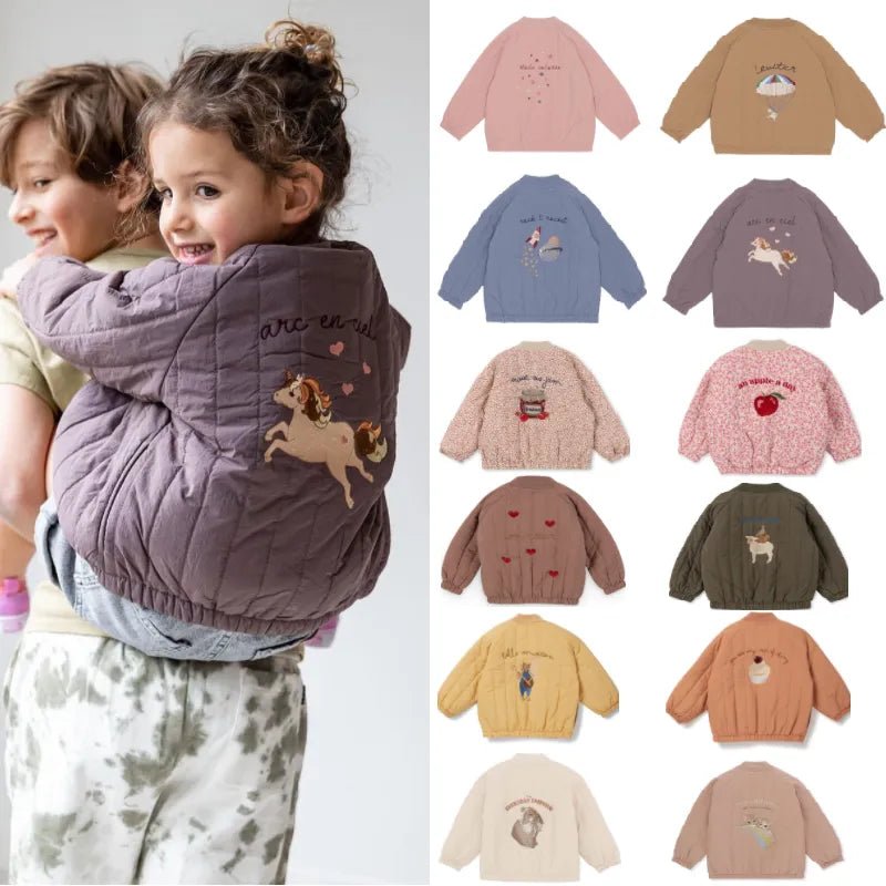 Children's Cozy Cartoon Bomber Jacket - JAC