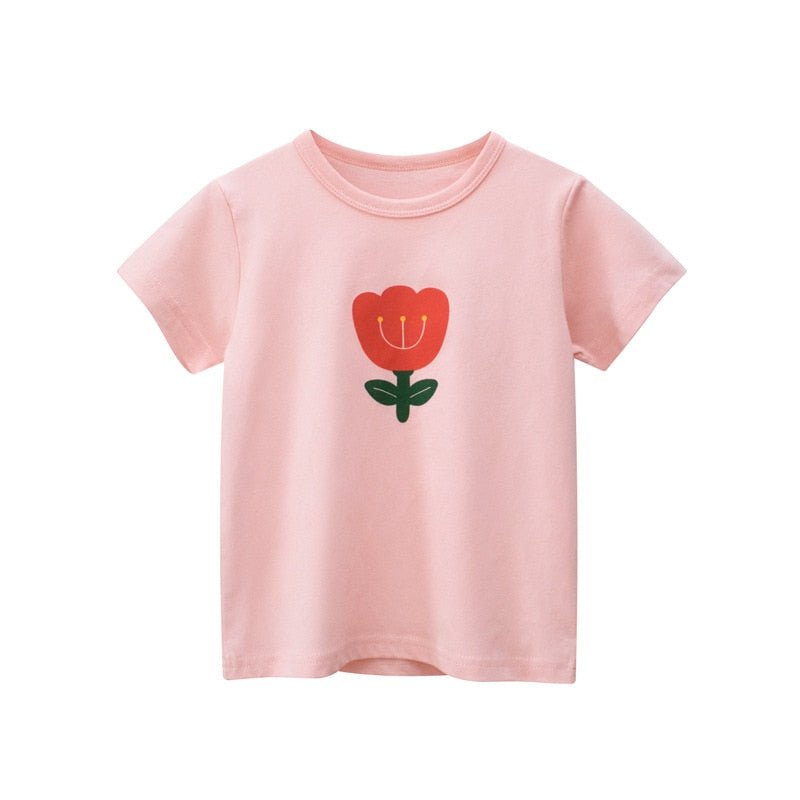 Children's Floral Cotton Summer Tee - JAC