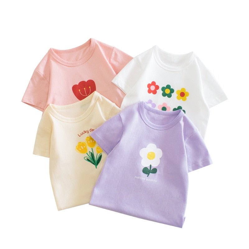 Children's Floral Cotton Summer Tee - JAC