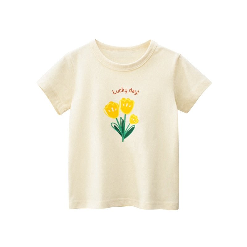 Children's Floral Cotton Summer Tee - JAC