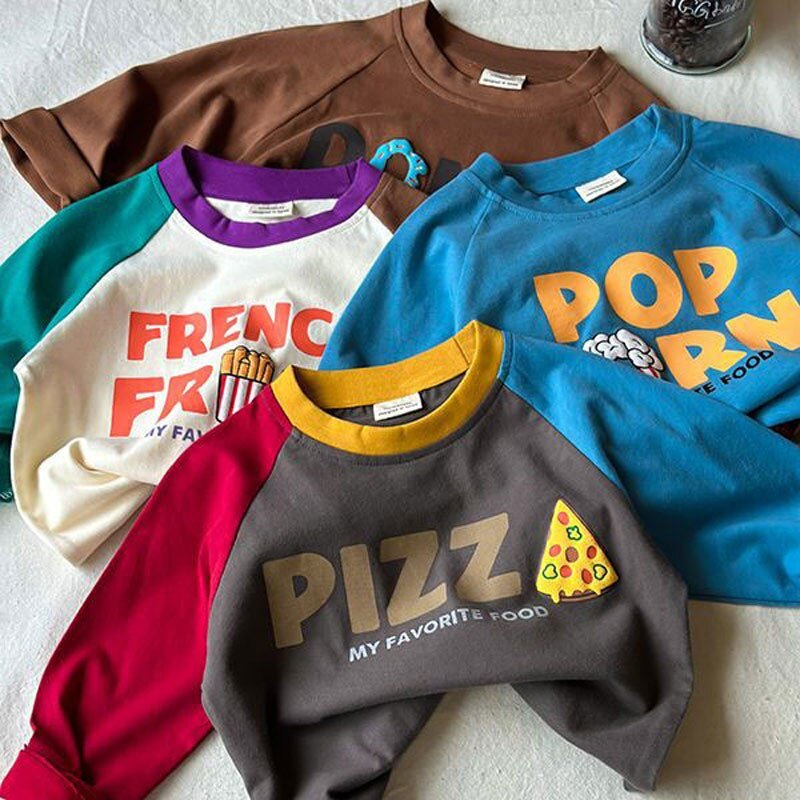 Colorful Kids' Cartoon Print Top - Long Sleeve - JAC