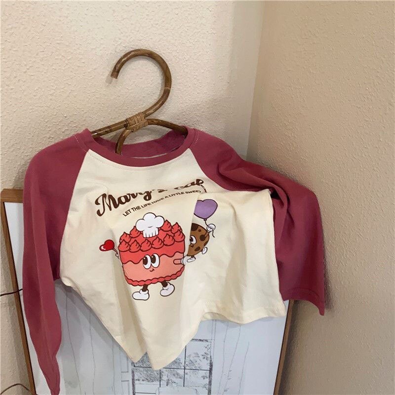 Colorful Kids' Cartoon Print Top - Long Sleeve - JAC