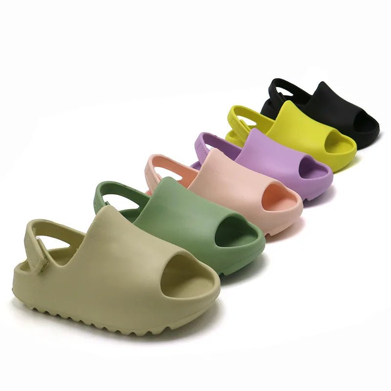 Comwarm Kids Fashion Sandals Summer Boys Slides Girls Thick Platform Non - slip Slippers Children's Home Bathroom Bath Baby Slides - JAC