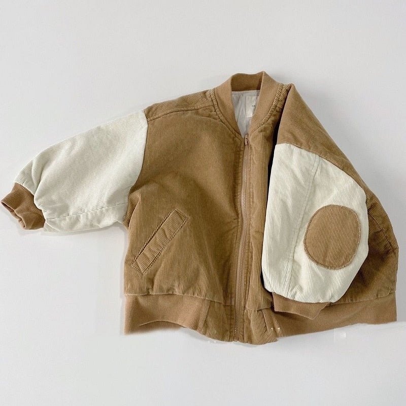 Corduroy Patchwork Kids Bomber Jacket - 4 Style Options - JAC