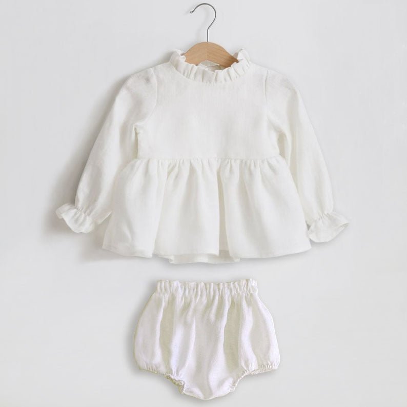 Cotton Frill Baby Girl Blouse and Shorts Set - JAC