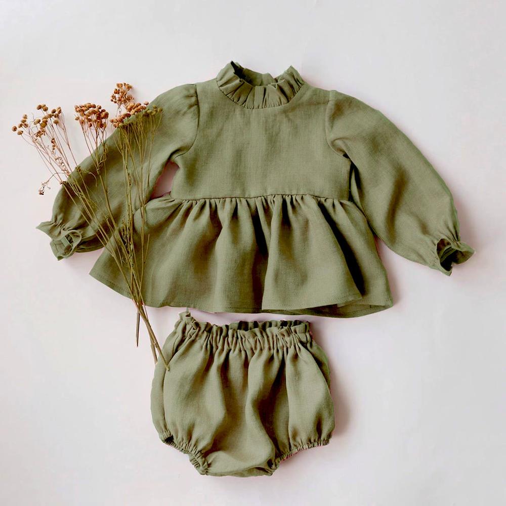 Cotton Frill Baby Girl Blouse and Shorts Set - JAC