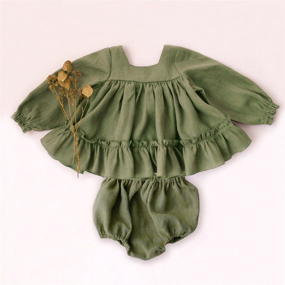 Cotton Frill Baby Girl Blouse and Shorts Set - JAC