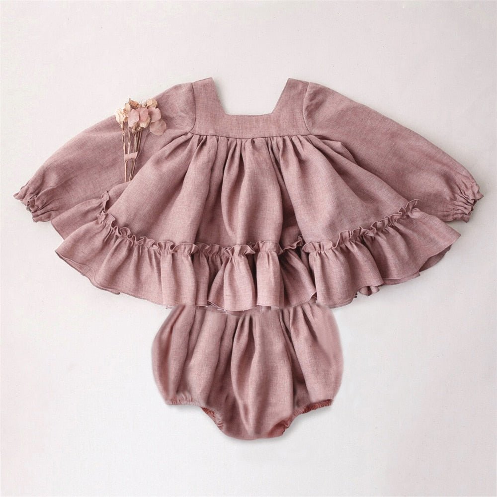 Cotton Frill Baby Girl Blouse and Shorts Set - JAC