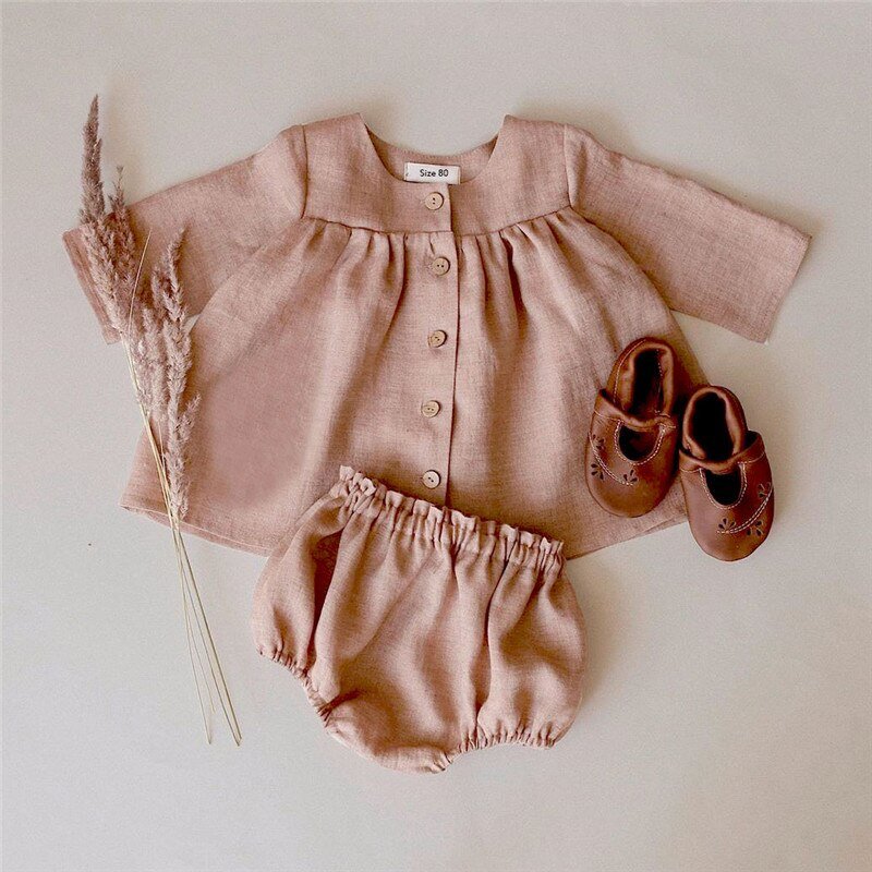 Cotton Frill Baby Girl Blouse and Shorts Set - JAC