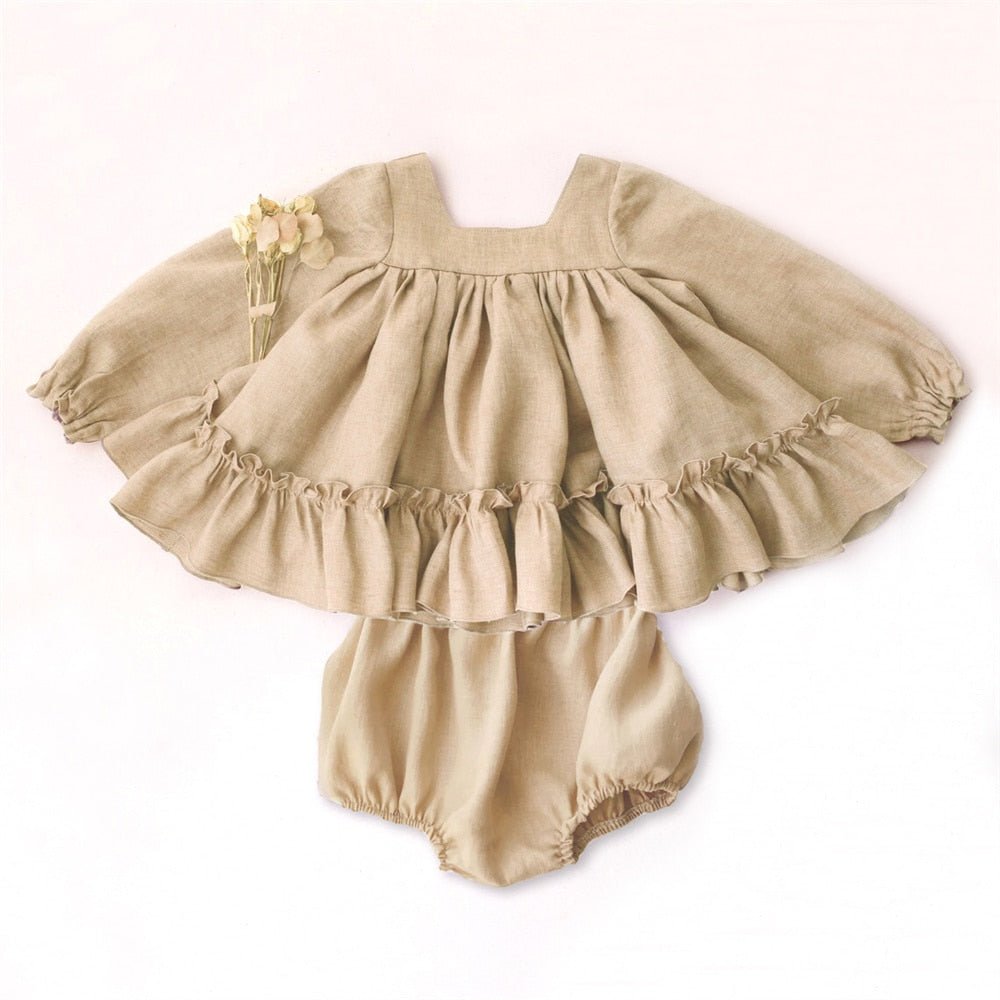 Cotton Frill Baby Girl Blouse and Shorts Set - JAC