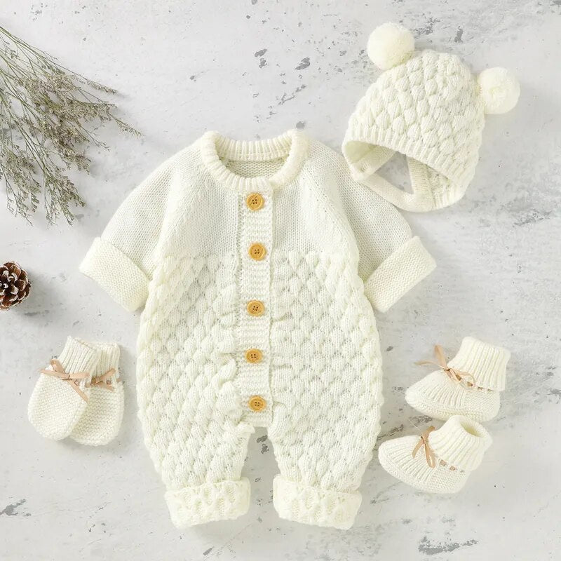 Cozy Cable Knit Baby Winter Ensemble - JAC