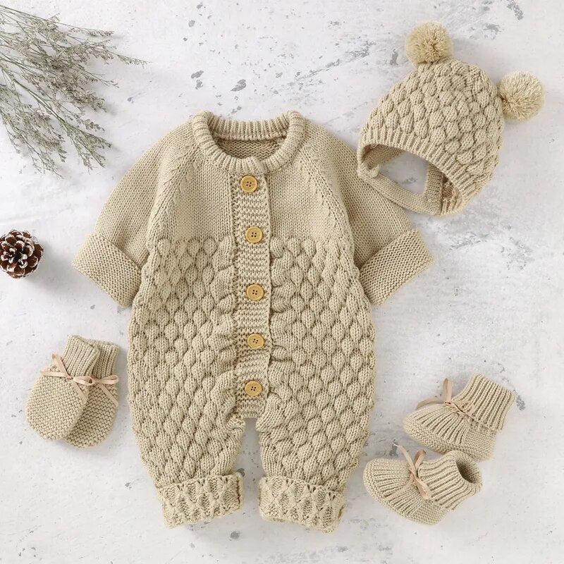 Cozy Cable Knit Baby Winter Ensemble - JAC