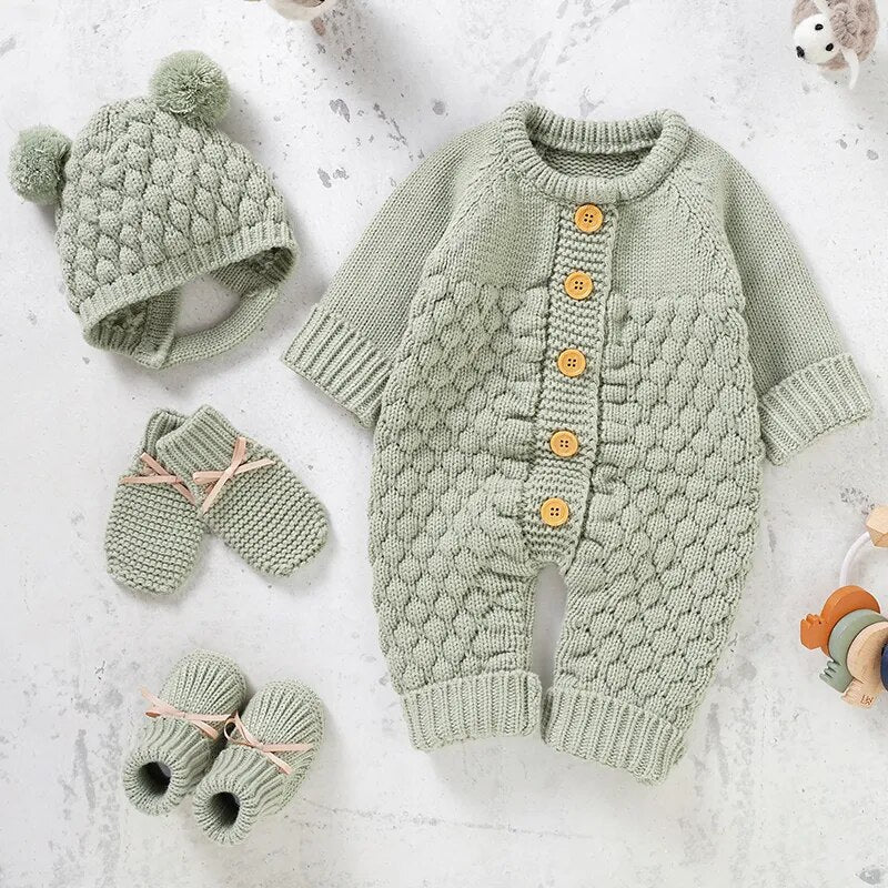 Cozy Cable Knit Baby Winter Ensemble - JAC