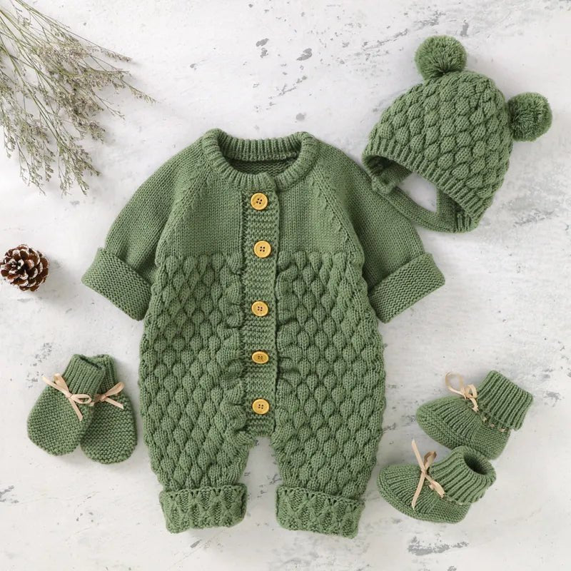 Cozy Cable Knit Baby Winter Ensemble - JAC