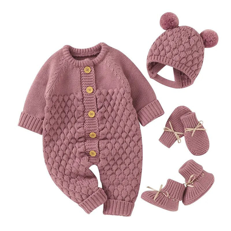 Cozy Cable Knit Baby Winter Ensemble - JAC