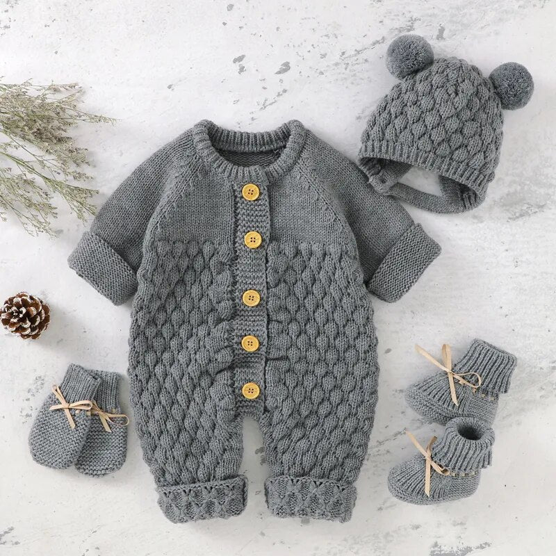 Cozy Cable Knit Baby Winter Ensemble - JAC