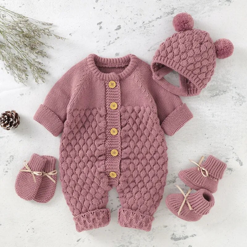 Cozy Cable Knit Baby Winter Ensemble - JAC