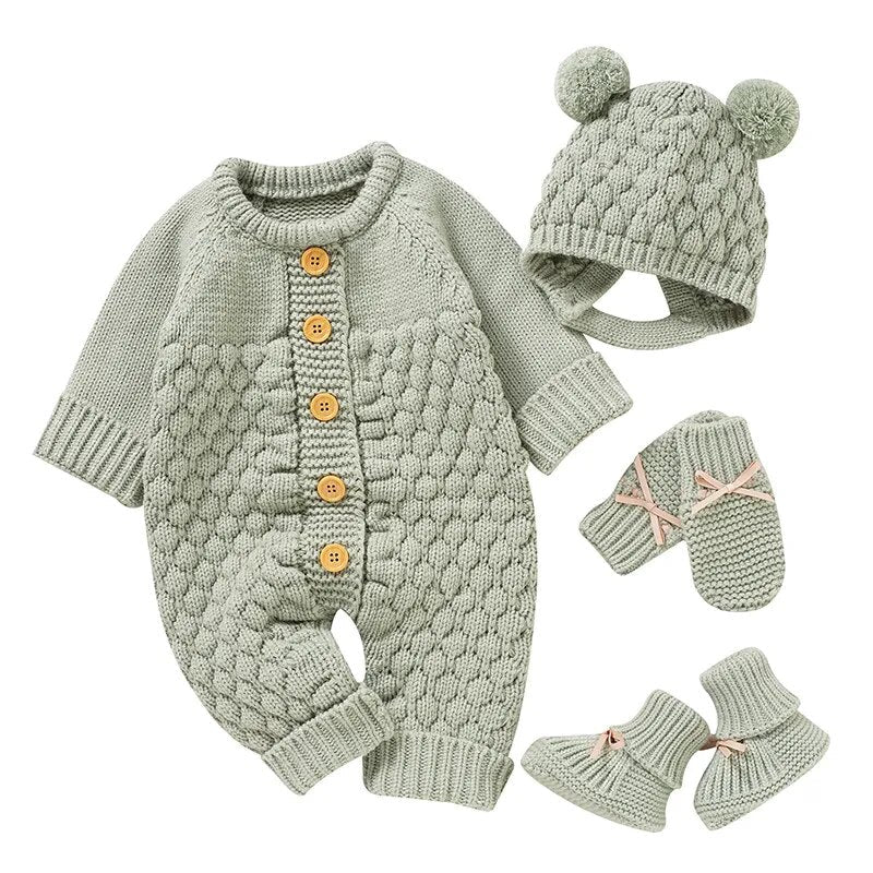 Cozy Cable Knit Baby Winter Ensemble - JAC