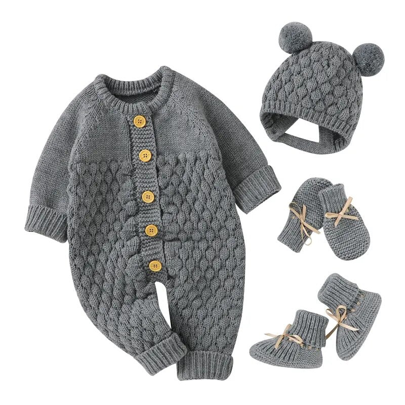 Cozy Cable Knit Baby Winter Ensemble - JAC