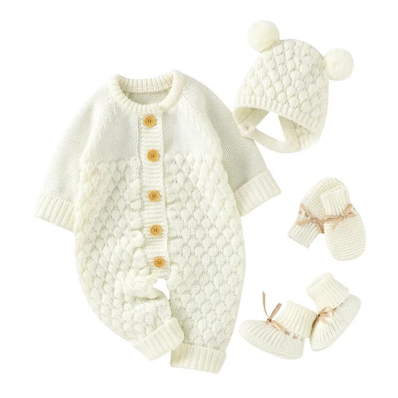 Cozy Cable Knit Baby Winter Ensemble - JAC