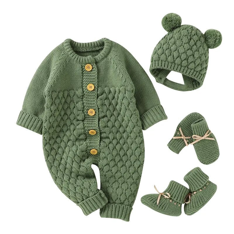 Cozy Cable Knit Baby Winter Ensemble - JAC