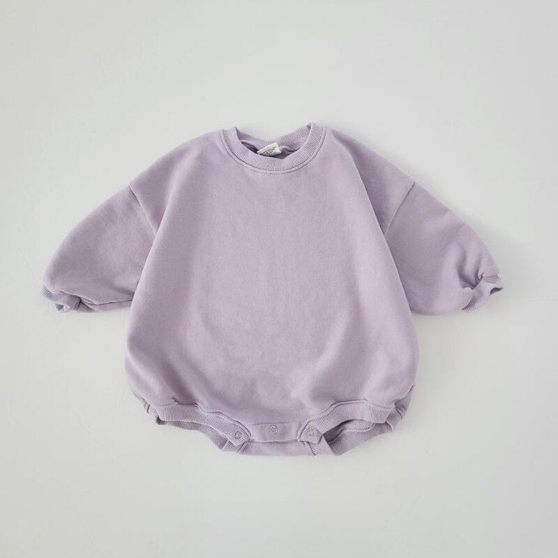 Cozy Cotton Baby Romper Sweatshirt - JAC