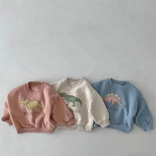 Cozy Cotton Dino Print Sweater - JAC