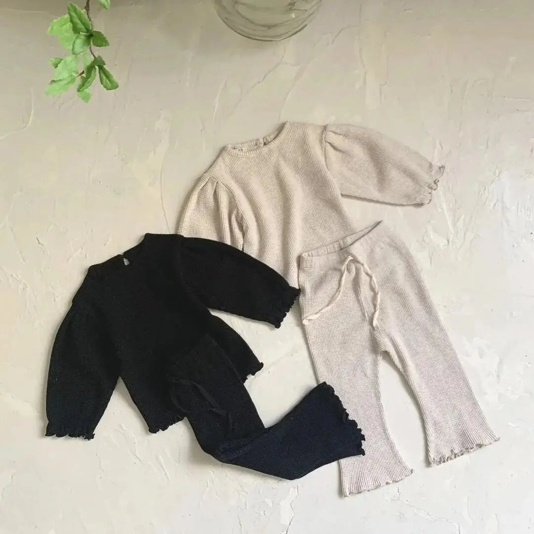 Cozy Cotton Knit Outfit for Little Girls - JAC