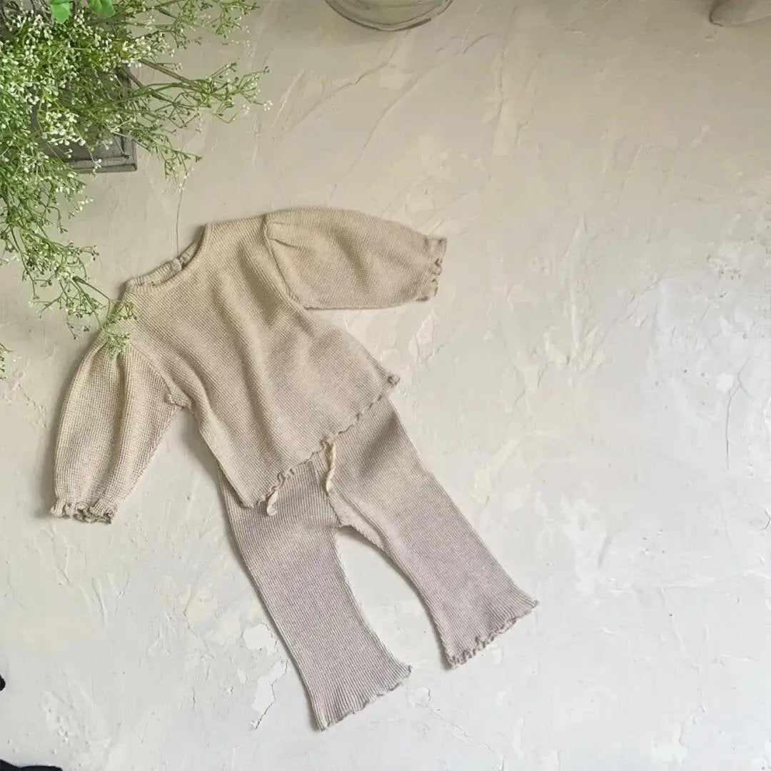 Cozy Cotton Knit Outfit for Little Girls - JAC