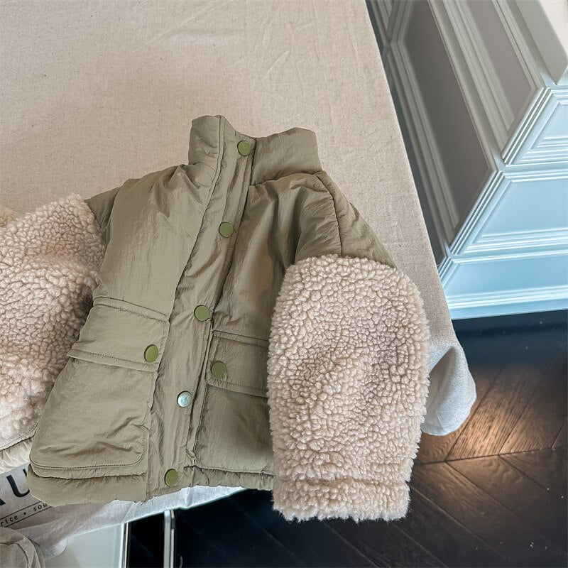 Cozy Cotton Patchwork Fleece Jacket - JAC