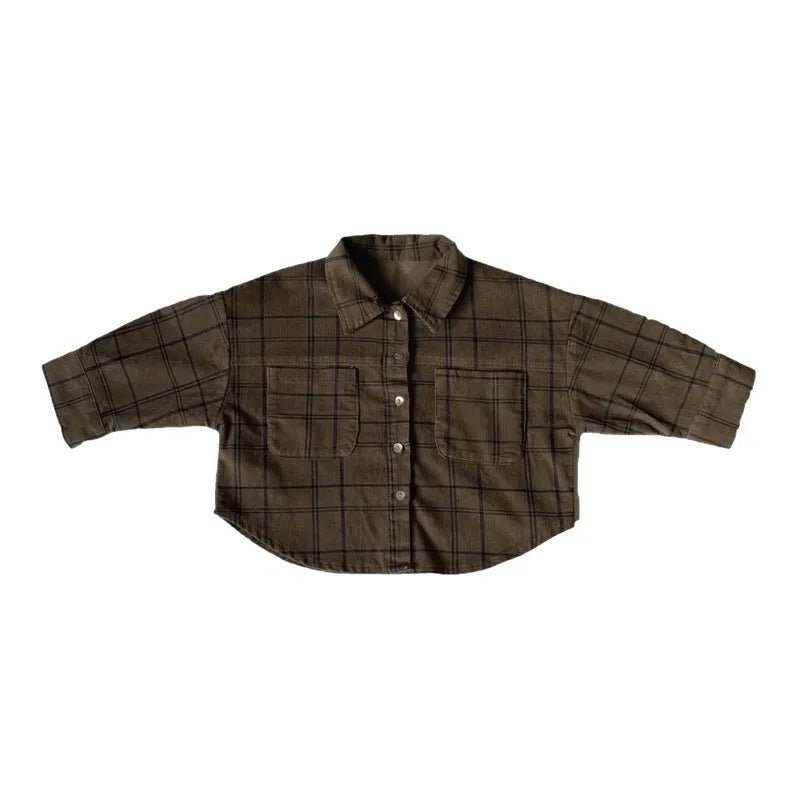 Cozy Cream & Grey Checked Flannel Shirt for Boys - JAC