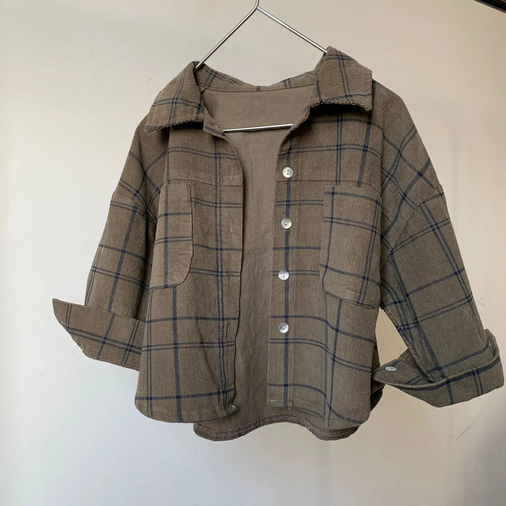 Cozy Cream & Grey Checked Flannel Shirt for Boys - JAC