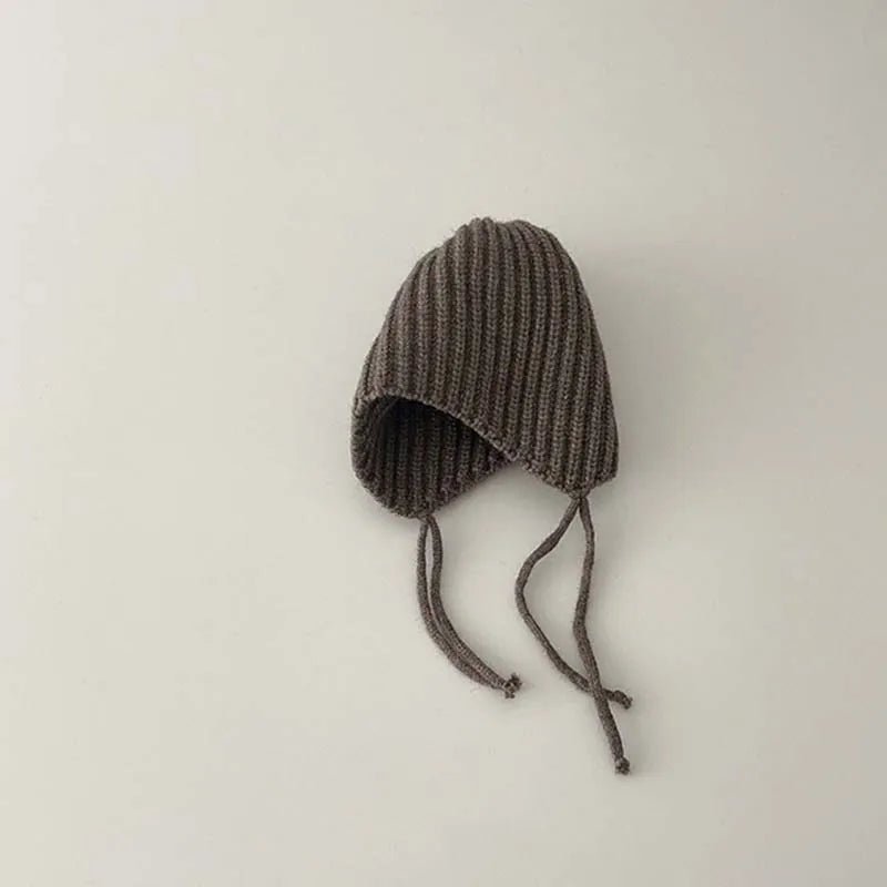 Cozy Ear Protection Knitted Wool Hat for Kids - Solid Color Unisex Design - JAC