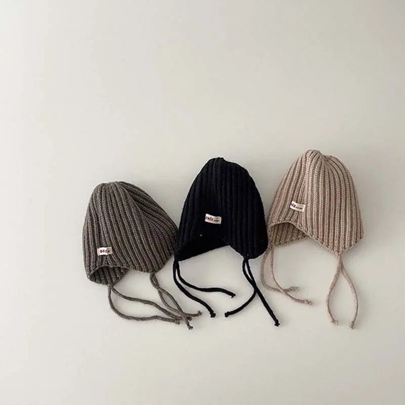 Cozy Ear Protection Knitted Wool Hat for Kids - Solid Color Unisex Design - JAC