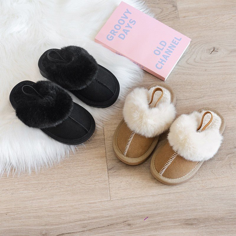 Cozy Faux Fur Slippers with Anti - Slip Sole - JAC