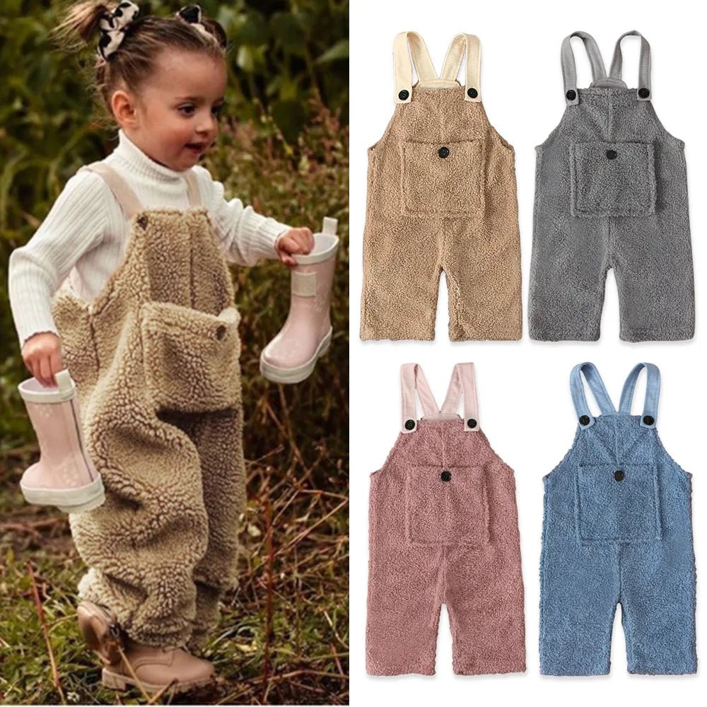 Cozy Kids' Fleece Jumpsuit with Big Pockets - JAC