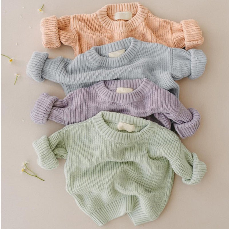 Cozy Kids' Round Neck Knit Sweater - JAC